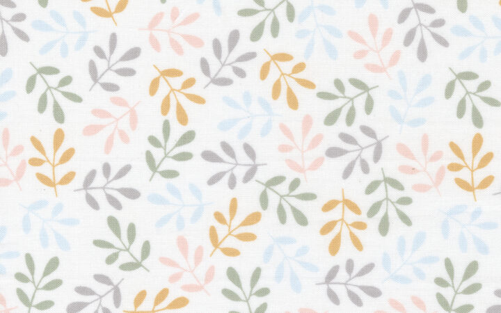 Moda D is for Dream Leaf Sprig White