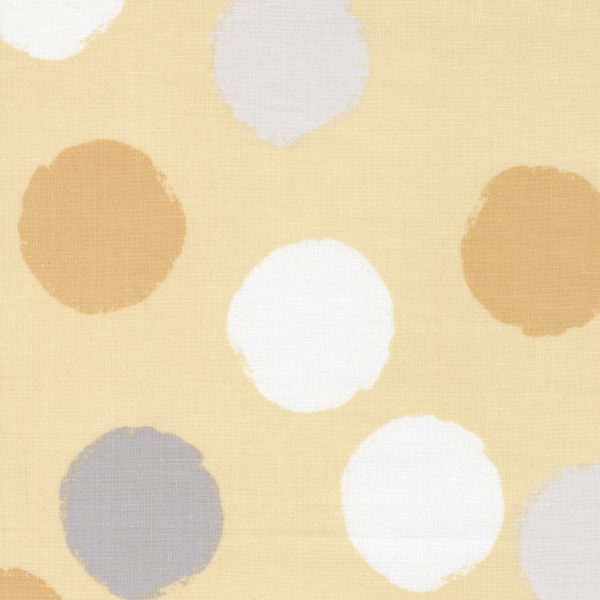 Moda Fabrics D is for Dream Large Polka Dots on Yellow