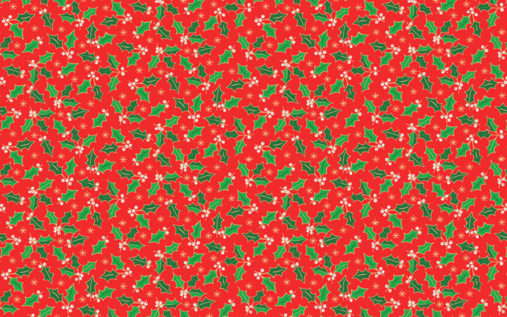 Makower Santa’s Christmas Holly Red