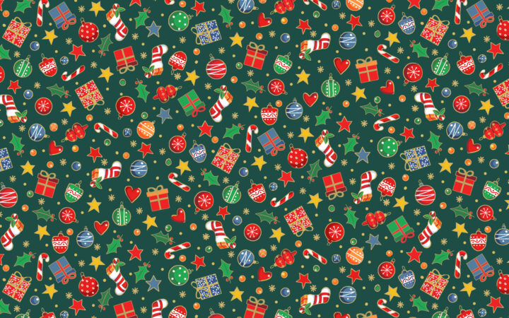 Makower Santa’s Christmas Mini Scatter Green