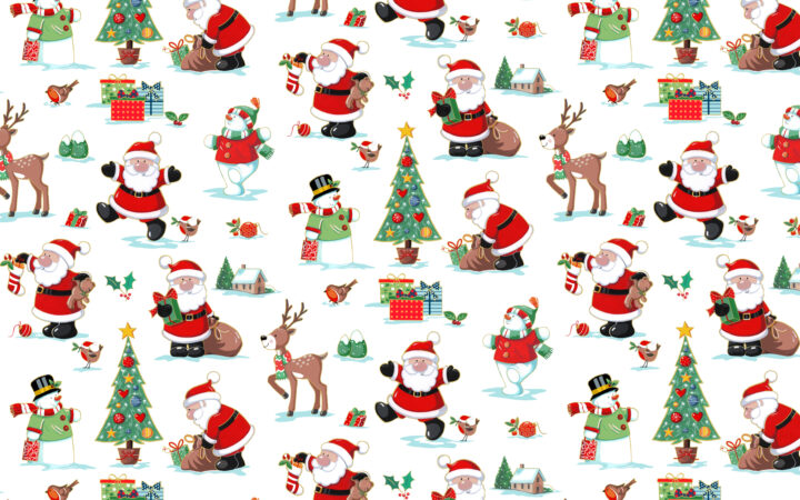 Makower Santa’s Christmas Scenic White