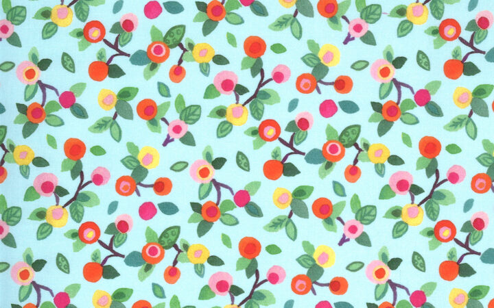 Moda Fanciful Forest Blossom Leaf Aqua