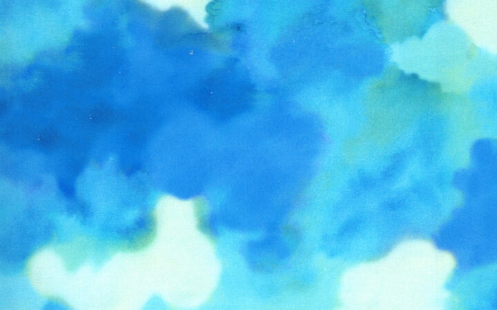 Moda Fanciful Forest Clouds Turquoise