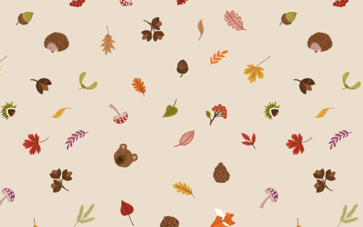 Lewis & Irene A Winter Nap Scattered Foliage Cream