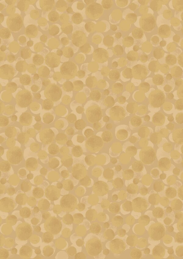 Lewis & Irene Fabrics Bumbleberries Gold Metallic