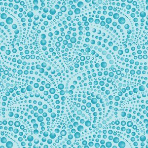 Benartex Fabrics Catitude Beaded Swirl in Light Teal