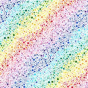 Wilmington Fabrics Bubble Up Rainbow Blender White
