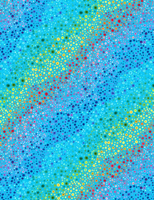 Wilmington Fabrics Bubble Up Rainbow Blender Blue