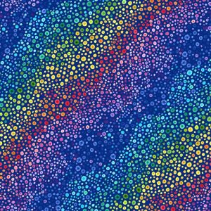 Wilmington Fabrics Bubble Up Rainbow Blender Royal Blue