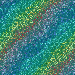 Wilmington Fabrics Bubble Up Rainbow Blender Teal