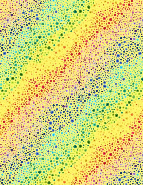 Wilmington Fabrics Bubble Up Rainbow Blender Yellow