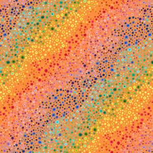 Wilmington Fabrics Bubble Up Rainbow Blender on Orange