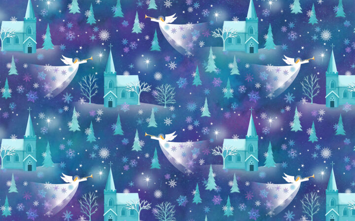 Northcott Angels on High Dark Teal