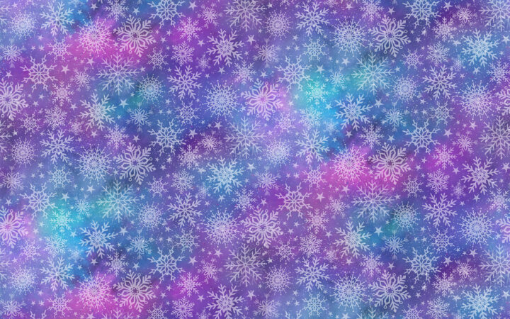 Northcott Angels on High Purple Snowflakes