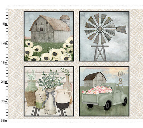 3 Wishes White Cottage Farm Panel