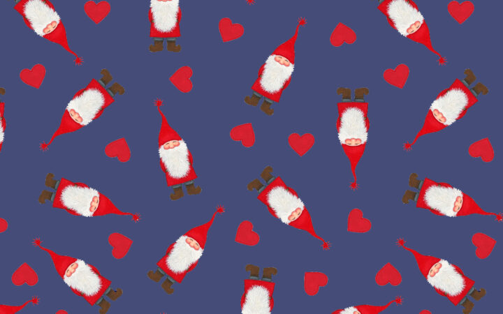 Lewis & Irene Tomten & Hearts on Dark Blue