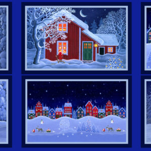 Lewis & Irene Fabrics Tomtens Village Placemat Panel