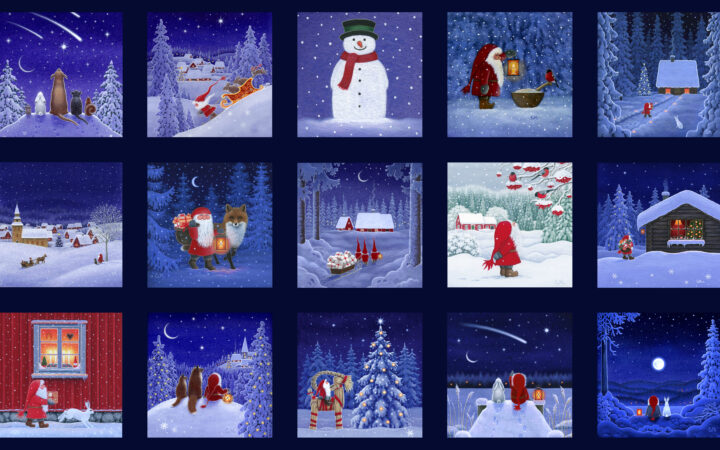 Lewis & Irene Tomtens Village Blocks Panel