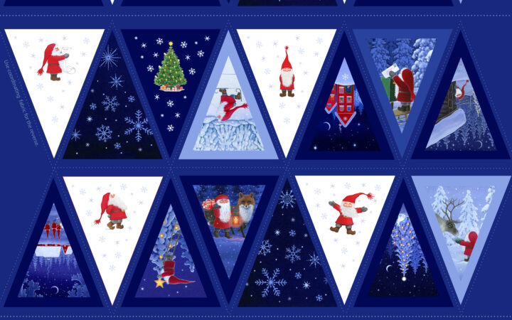 Lewis & Irene Tomtens Village Bunting Panel
