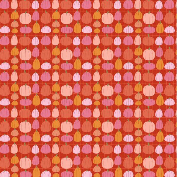 Poppie Cotton Kitty Loves Candy Pumpkin Patch on Pink