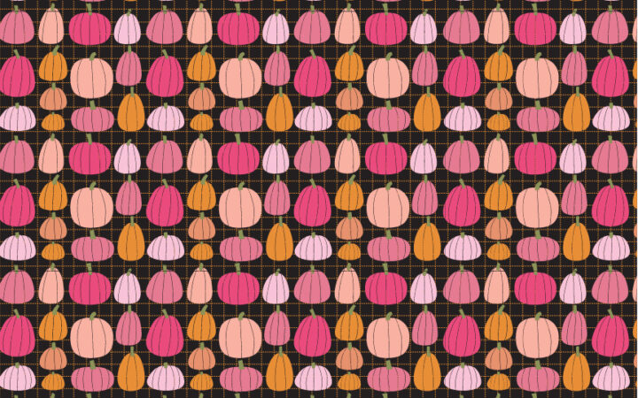 Poppie Cotton Kitty Loves Candy Pumpkin Patch Black