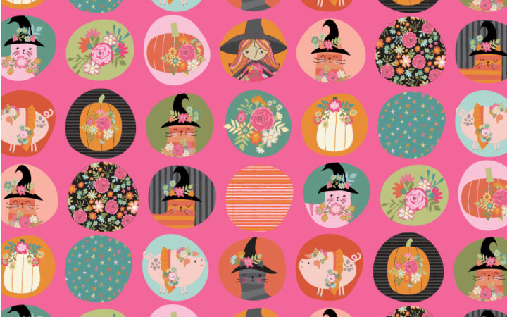 Poppie Cotton Kitty Loves Candy Fun Dots Pink