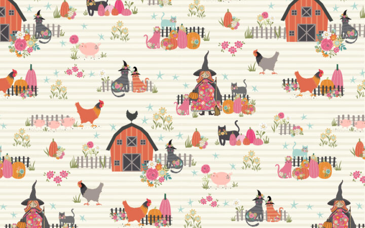 Poppie Cotton Kitty Loves Candy White