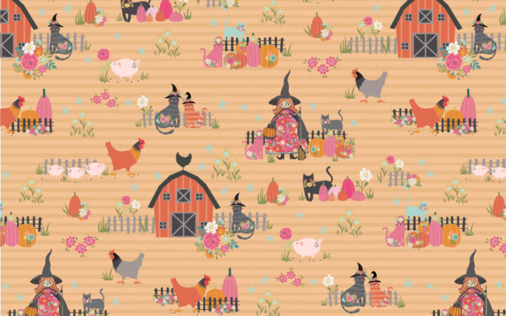 Poppie Cotton Kitty Loves Candy Orange