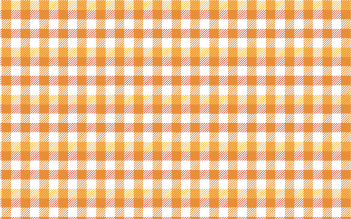 Poppie Cotton Kitty Loves Candy Orange Plaid