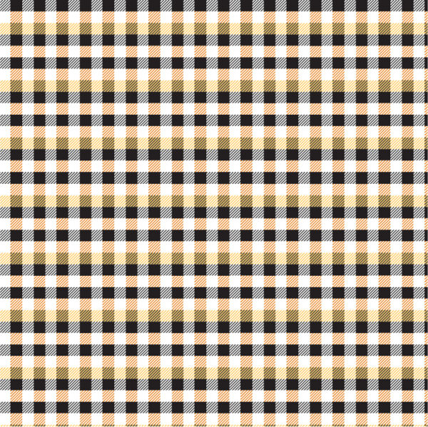 Poppie Cotton Kitty Loves Candy Black Plaid