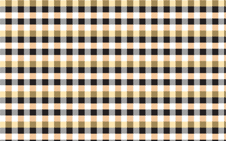 Poppie Cotton Kitty Loves Candy Black Plaid