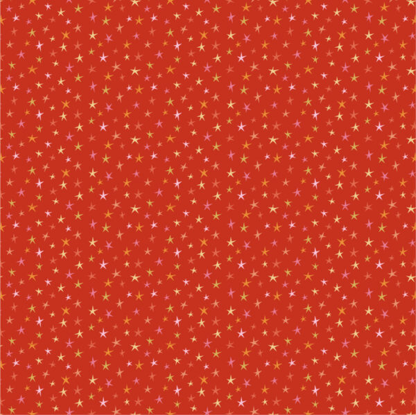 Poppie Cotton Kitty Loves Candy Stars on Rich Orange