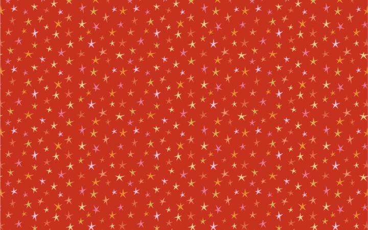 Poppie Cotton Kitty Loves Candy Stars Orange