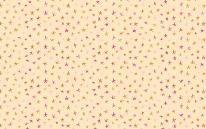 Poppie Cotton Kitty Loves Candy Stars Yellow