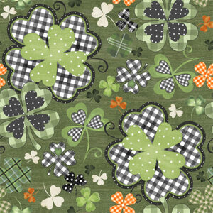 3 Wishes Fabrics Shamrockin' Allover Clover