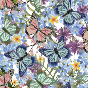 3 Wishes Fabric Bunny Kisses Easter Wishes Butterfly Bouquet
