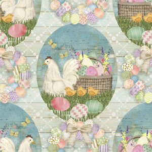 3 Wishes Fabric Bunny Kisses Easter Wishes All In One Basket