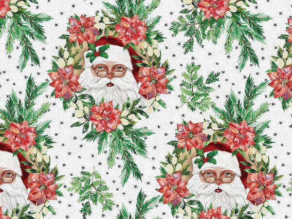 Paintbrush Studio Christmas Traditions Santa Wreath White
