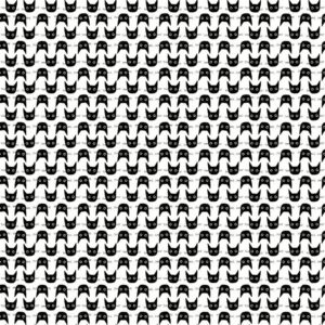Dear Stella Fabrics A Tall Yarn Black Cat Heads on White