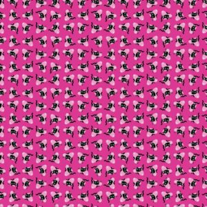 Dear Stella Fabrics Hugs N Purrs Hearty Paws in Magenta