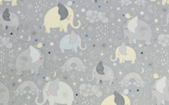 Shannon Fabrics Mama & Me Digital Cuddle in Grey