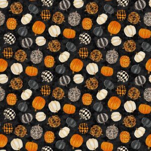 Nothcott Fabrics Hallow's Eve Pumpkin Toss