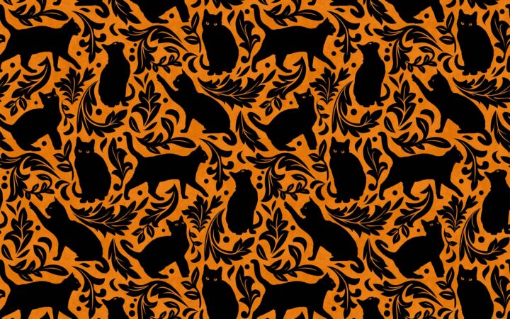 Northcott Hallow’s Eve Orange Damask