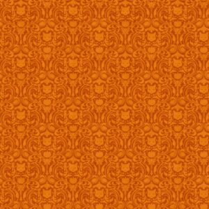 Northcott Fabrics Hallow's Eve Tonal Orange Damask Style Print