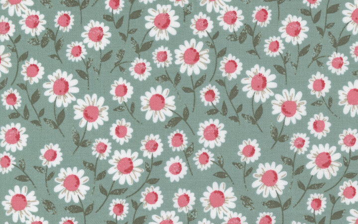 Moda Love Note Sweet Daisy Dusty Sky