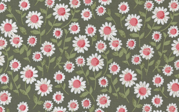 Moda Love Note Sweet Daisy Olive
