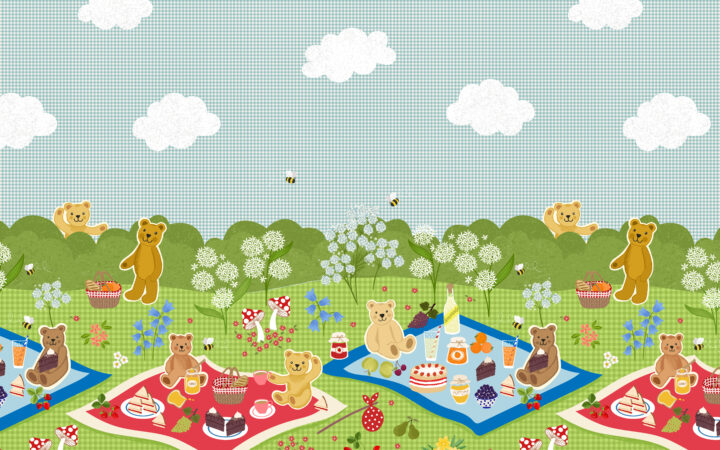 Lewis & Irene Teddy Bear’s Picnic Double Edge Border