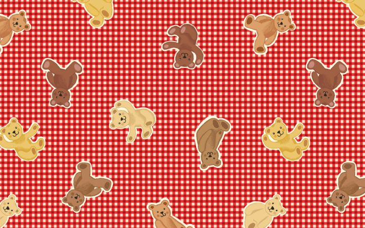 Lewis & Irene Teddy Bear’s Picnic Bears Red
