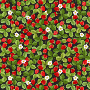 Lewis & Irene Teddy Bear’s Picnic Strawberries Black