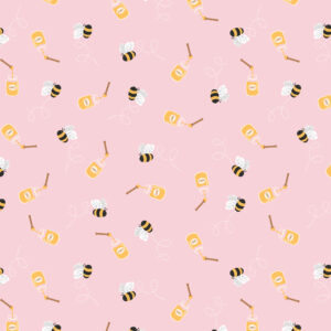 Lewis & Irene Teddy Bear’s Picnic Honey Bee Pink